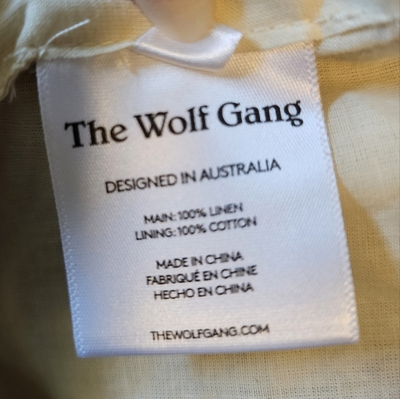 The Wolf Gang Mirador Linen Mini Dress, Vintage Black & Ivory Pattern, XS - Picture 11 of 14